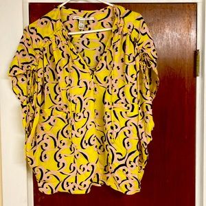 Very lightweight. Perfect for Hawaii and wear with black pants or skirt.